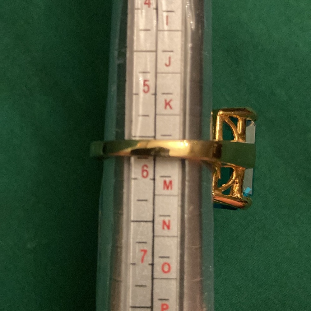 Large Turquoise Rectangular Solitaire ‘Cellini’ R… - image 8